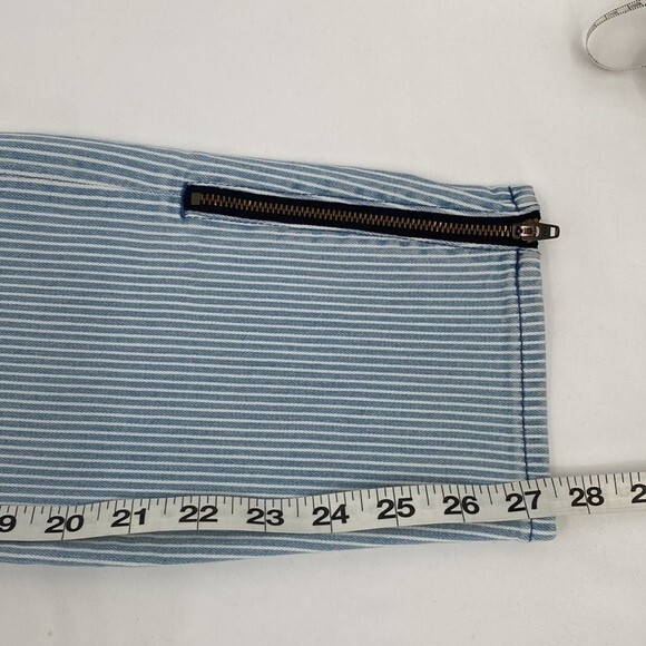 J.Crew Toothpick Womens Railroad Stripe Mid Rise Stretch Denim Jeans Size 31 - Picture 10 of 10